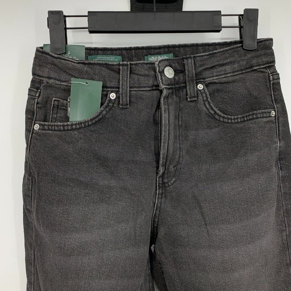 Wild Fable Mom Jeans Highest Rise Tapered Black Gray NWT - Picture 3 of 10